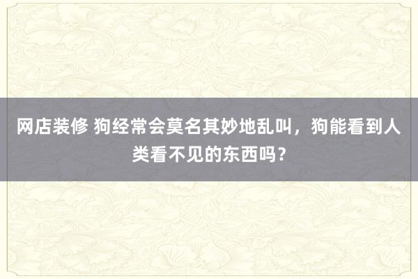 网店装修 狗经常会莫名其妙地乱叫，狗能看到人类看不见的东西吗？