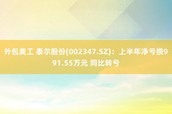 外包美工 泰尔股份(002347.SZ)：上半年净亏损991.55万元 同比转亏